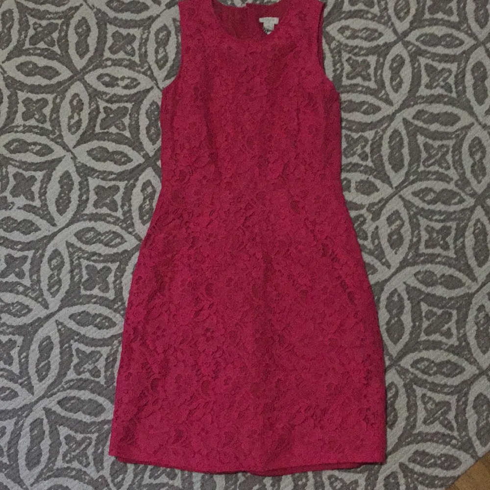J Crew Pink Lace Dress